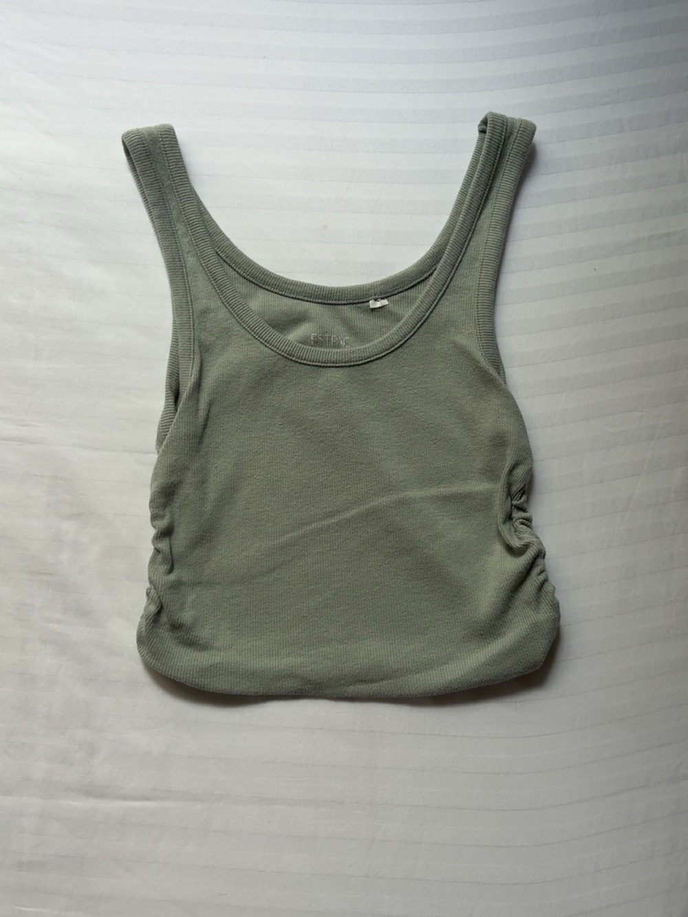 PacSun Sage Green Ribbed Crop Tank